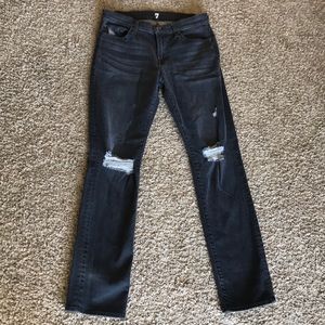 7 For All Mankind | Grey Distressed Denim